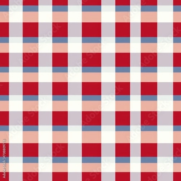 Obraz Gingham Pattern, abstract pattern, sweet color seamless pattern design, for packing paper, fabric print and banner backgrounds.