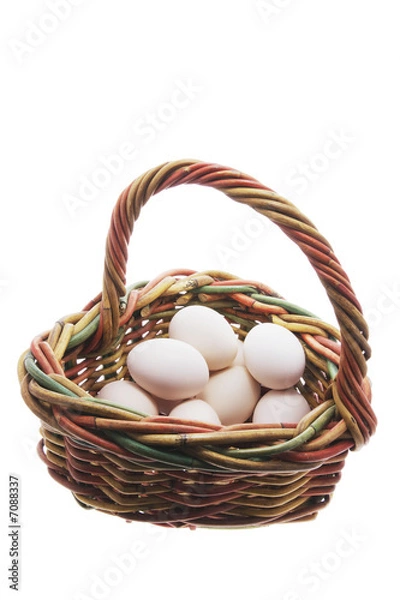 Obraz White Eggs in Basket