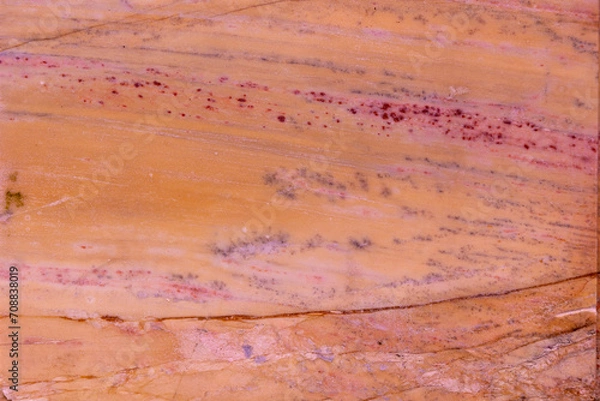 Fototapeta close up marble with swirls orange red background texture