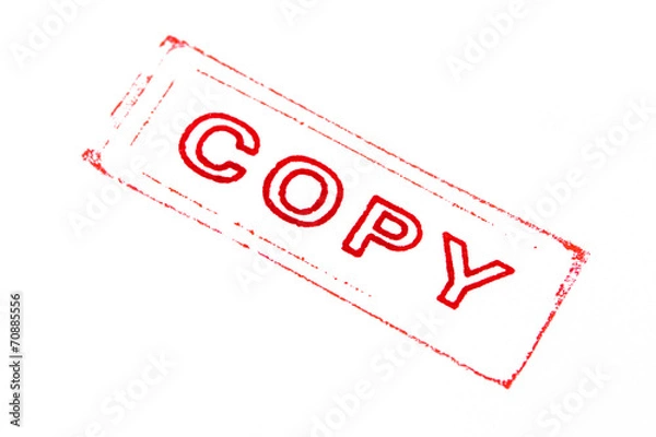 Fototapeta copy stamper printed in red