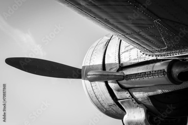 Obraz Old vintage jet engine