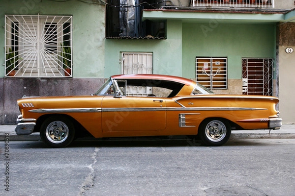 Obraz zabytkowy samochód kubański