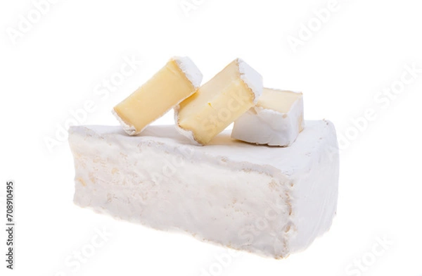 Fototapeta brie cheese isolated