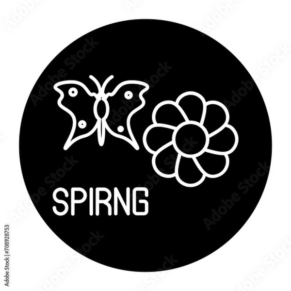 Obraz spring glyph icon