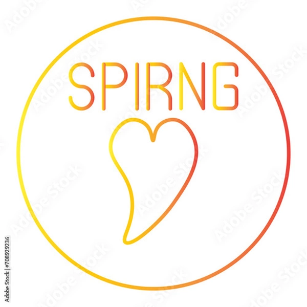 Obraz spring gradien icon