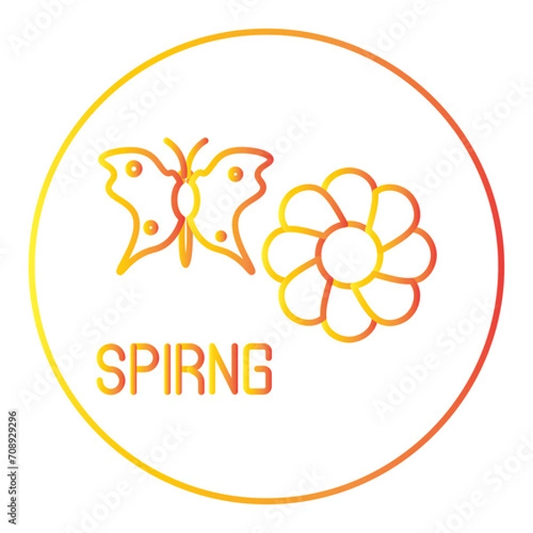 Obraz spring gradien icon