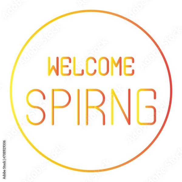 Obraz spring gradien icon