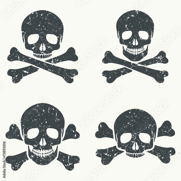 Obraz Grunge skulls icons.