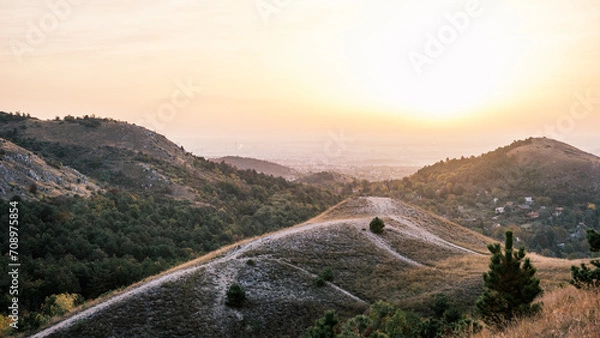 Obraz sunrise over Budapest