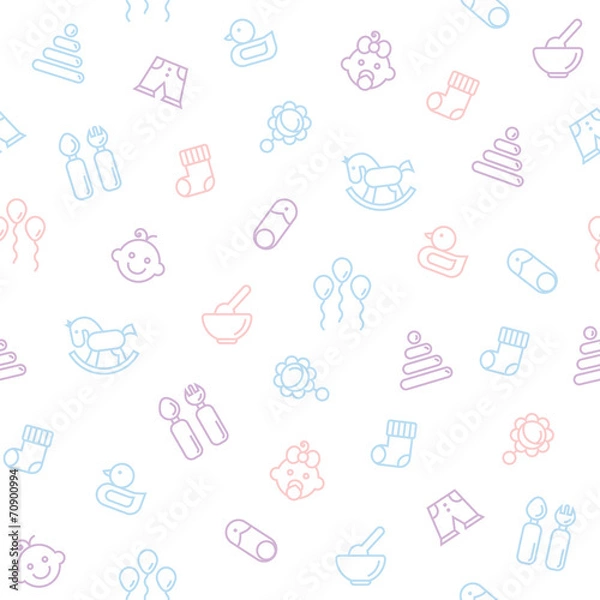 Obraz Seamless pattern for baby .