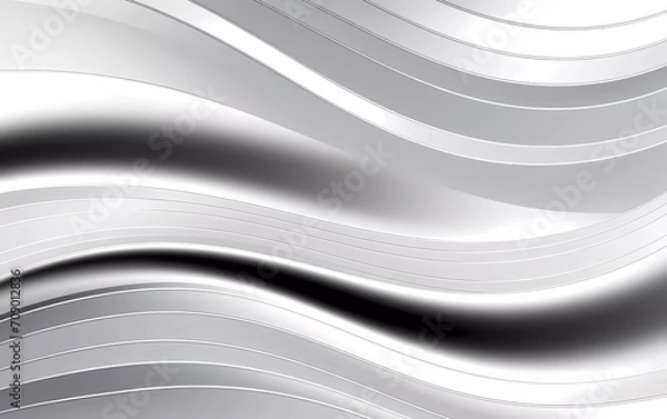 Fototapeta Modern hipster futuristic graphic abstract background. Silver background with stripes. generative ai