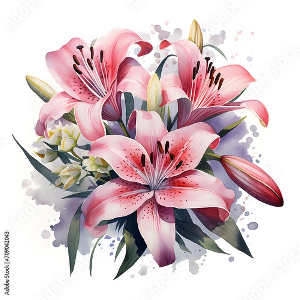 Fototapeta bouquet of lilies