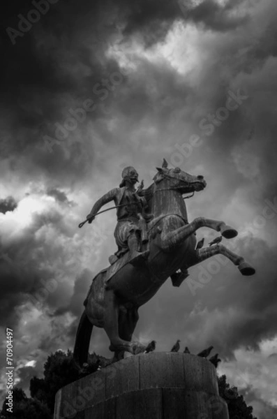 Obraz Statua greckiego bohatera, Ateny