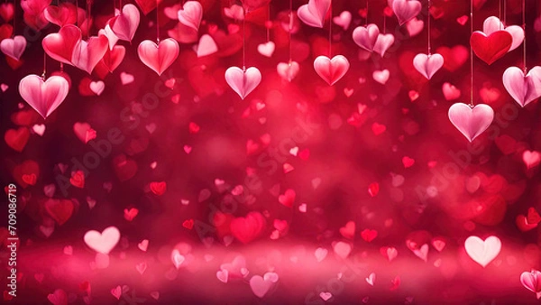 Fototapeta Valentines day blur background