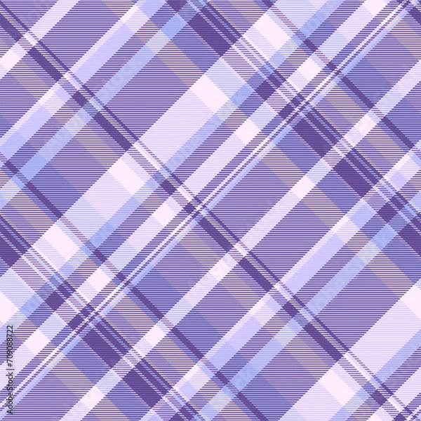 Fototapeta Scratch pattern plaid fabric, shape background texture check. Silk tartan vector seamless textile in indigo and light colors.
