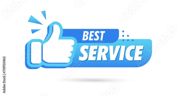 Obraz Best Service vector Illustration Label. Web Banner Element.