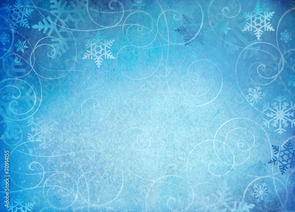 Obraz Snowflake background with whimsical swirls.