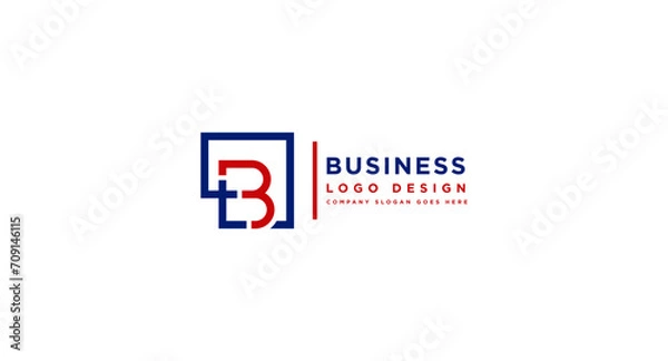 Obraz Initial letter TB logo design vector illustration.