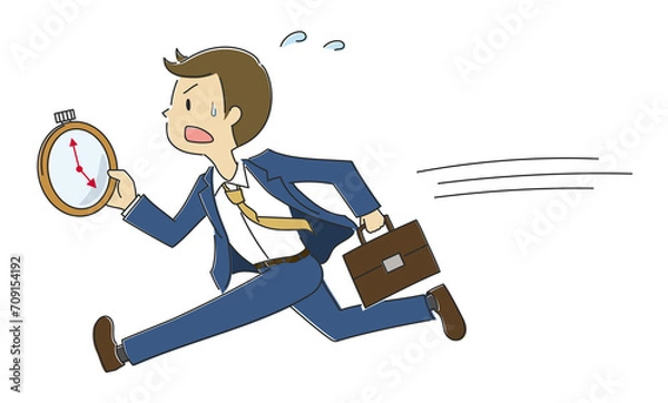 Obraz 時間に追われるビジネスマン