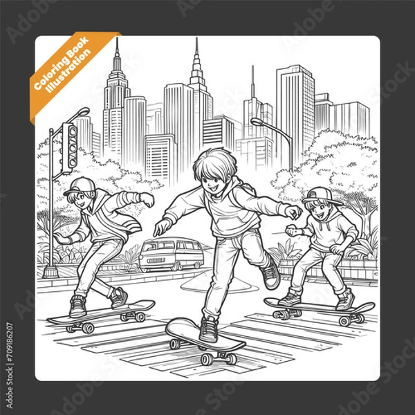 Obraz children illustration for drawing book