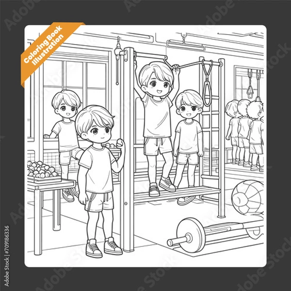 Obraz children illustration for drawing book