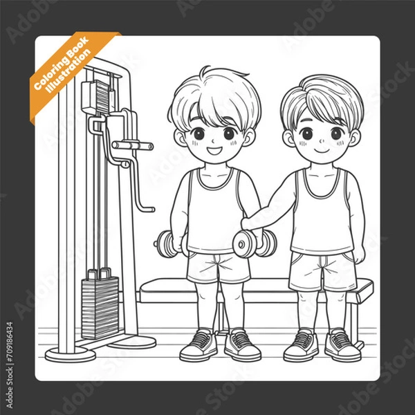 Obraz children illustration for drawing book