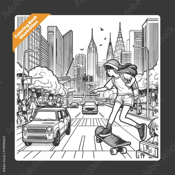 Obraz children illustration for drawing book