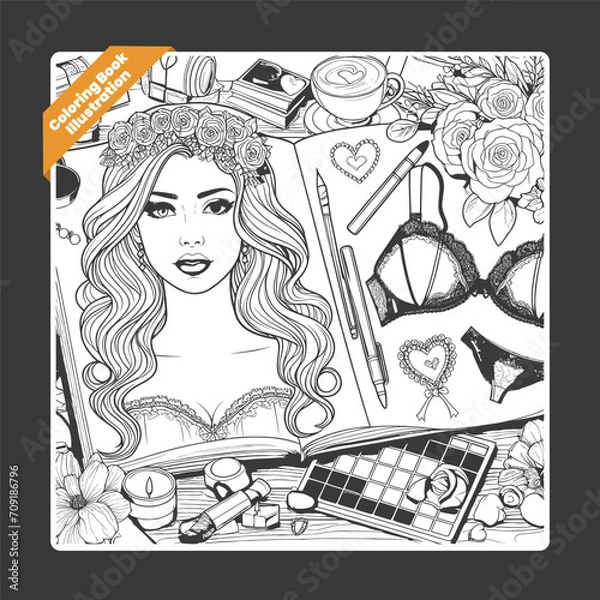 Obraz children illustration for drawing book