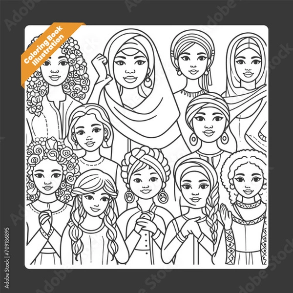 Obraz children illustration for drawing book