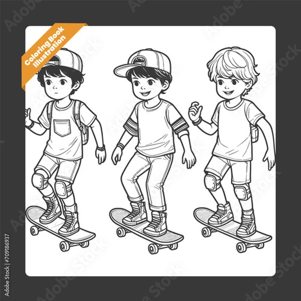 Obraz children illustration for drawing book