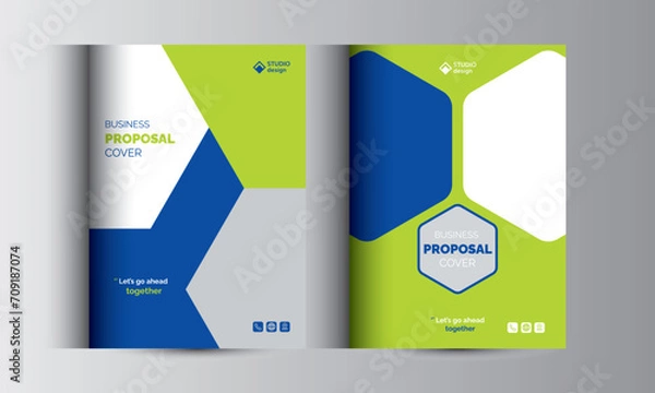 Obraz Business Proposal Catalog Cover Design Template Concepts 