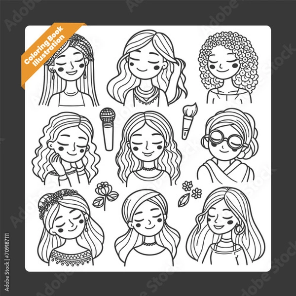 Obraz children illustration for drawing book