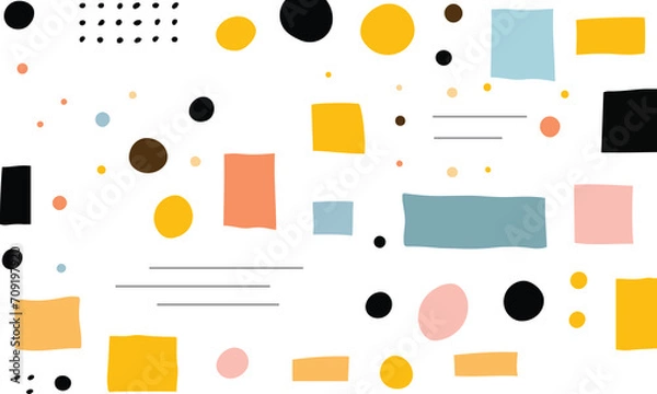 Obraz seamless pattern with circles isolated background 