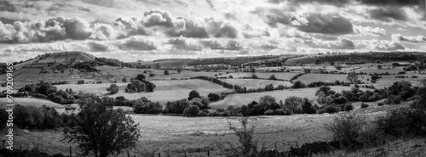 Obraz West from Chrome Hill b&w