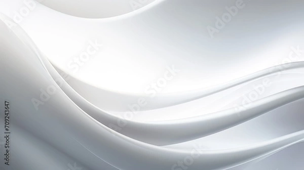 Obraz Abstract white and light gray wave modern soft luxury texture