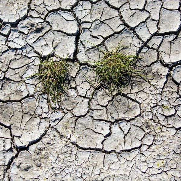 Obraz smiley face on dry ground