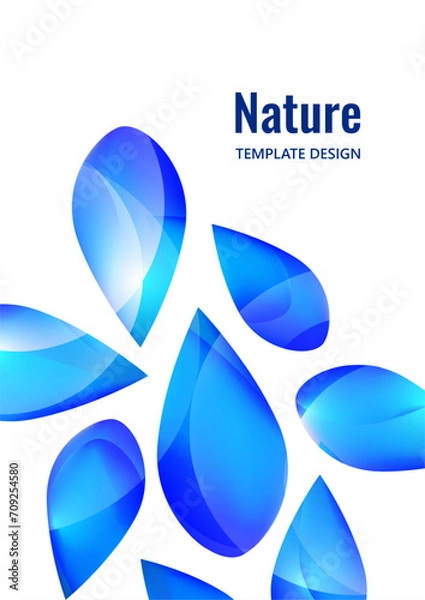 Fototapeta Many transparent isolated petals on a white background. Vector