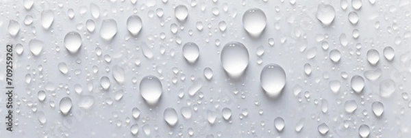 Obraz Water drops on a white background