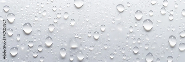 Obraz Water drops on a white background