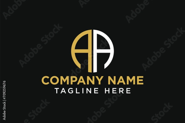 Fototapeta Letter AA circle logo