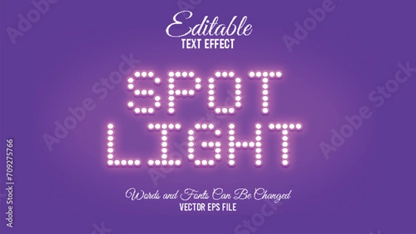 Fototapeta spot light editable text effect