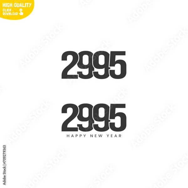 Fototapeta Creative Happy New Year 2995 Logo Design
