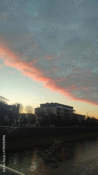 Obraz sunset over the river