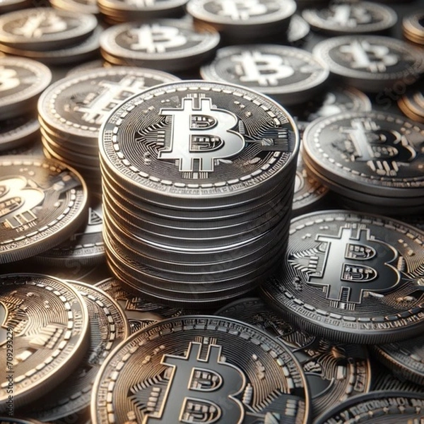 Obraz BTC market and cryptocurrency concepts