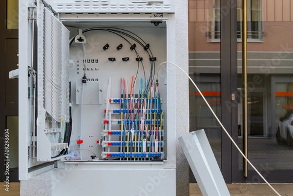 Obraz Fiber optic cable distribution cabinet