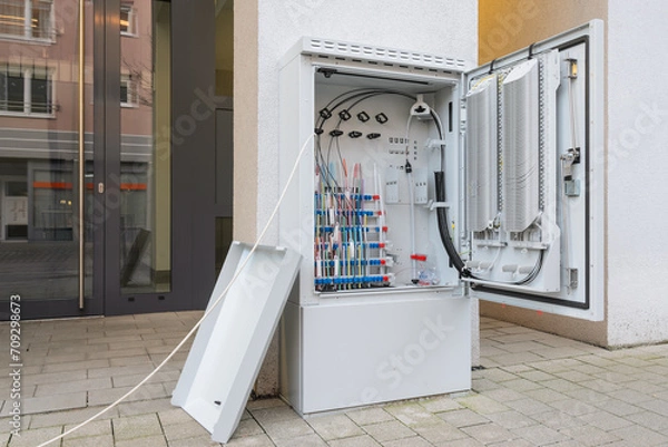 Obraz Fiber optic cable distribution cabinet