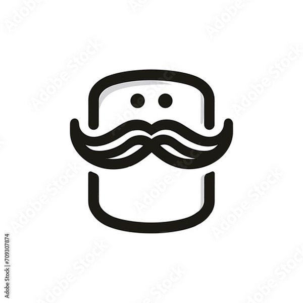 Fototapeta Pringles Man logo template, Julio Pringles, the dapper mustachioed mascot of Pringles potato crisps