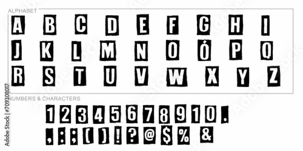 Obraz Alphabet Split Monogram, Split Letter Monogram, Alphabet Frame Font. Laser cut template. Initial monogram letters