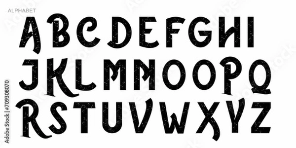 Obraz Alphabet Split Monogram, Split Letter Monogram, Alphabet Frame Font. Laser cut template. Initial monogram letters