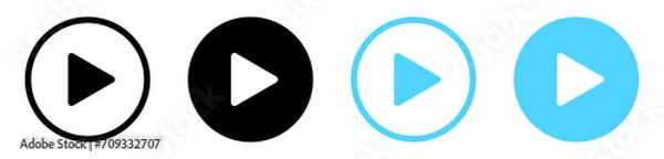 Obraz play icon button video audio player icons start sign